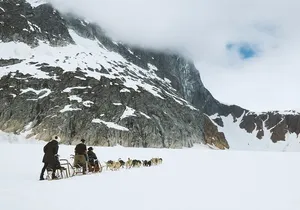Helicopter To a Dogsledding Experience