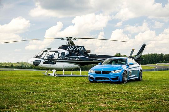 Racecar Driving Experience via Private Helicopter from NYC