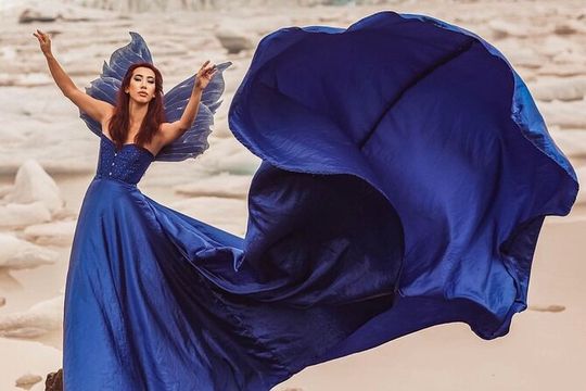 Flying Dress Photoshoot in Kauai