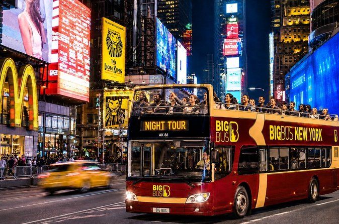 Sightseeing Night Tour by Open-top Bus with Live Guide