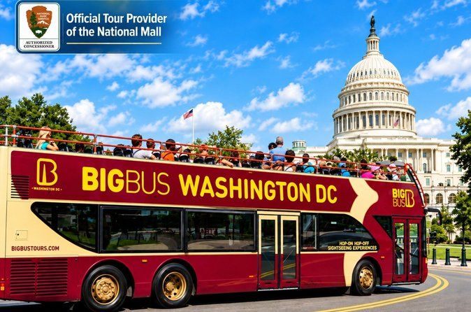 Hop-on Hop-off Tour of DC with 18 Stops and Arlington Audio Tour