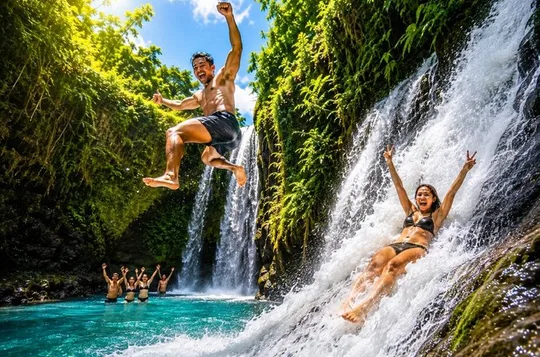 Aling-Aling Waterfall Cliff Jumping & Natural Water Slide