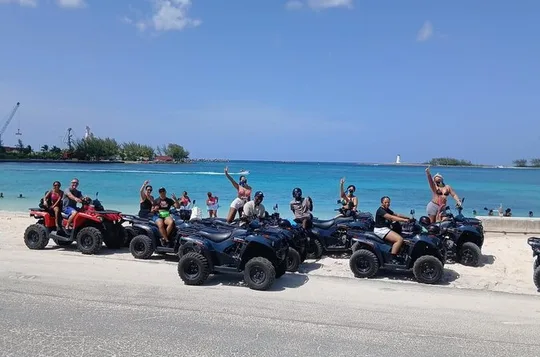 Nassau ATV Buggy Guided Tour Beach Stop Port Hotel Pickup Samples