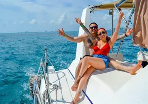 Isla Mujeres Catamaran, Open Bar & Optional Buffet and pick up
