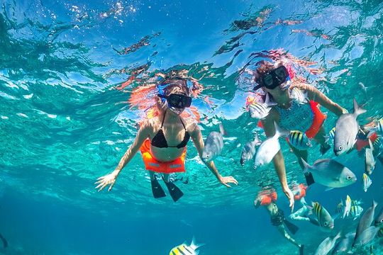 Isla Mujeres Cruise with Beach Club, Snorkel, Lunch and Open Bar