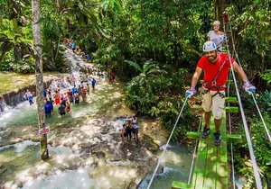 Dunn's River Climb and Zipline Over The Falls