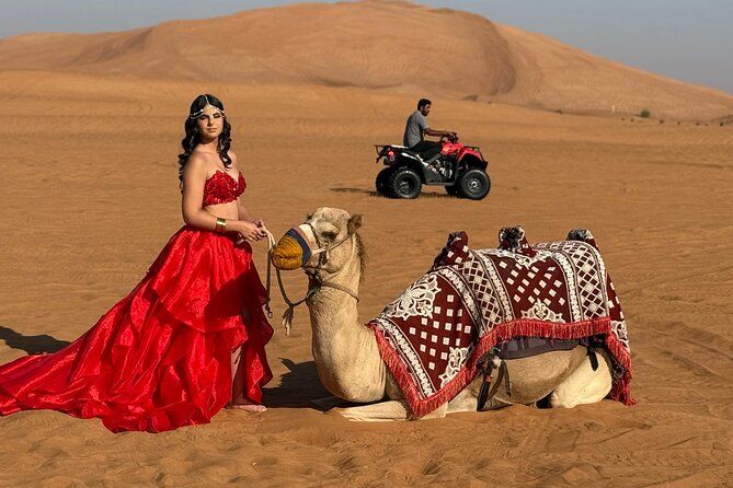 Explore Dubai Evening Safari with Quad bike, Camel & BBQ Dinner