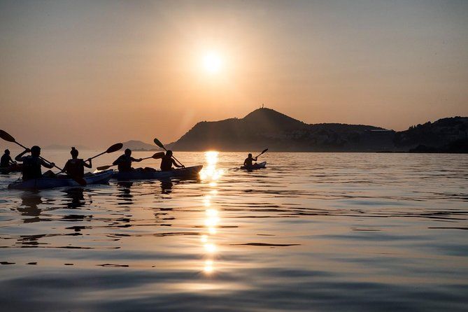 Sunset Sea Kayaking in Dubrovnik with Wine