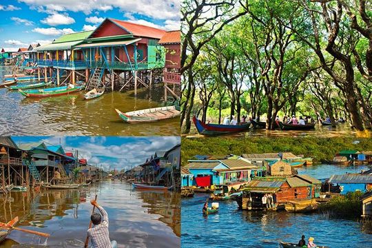 Kompong Phluk Floating village & Mangrove forest cruise