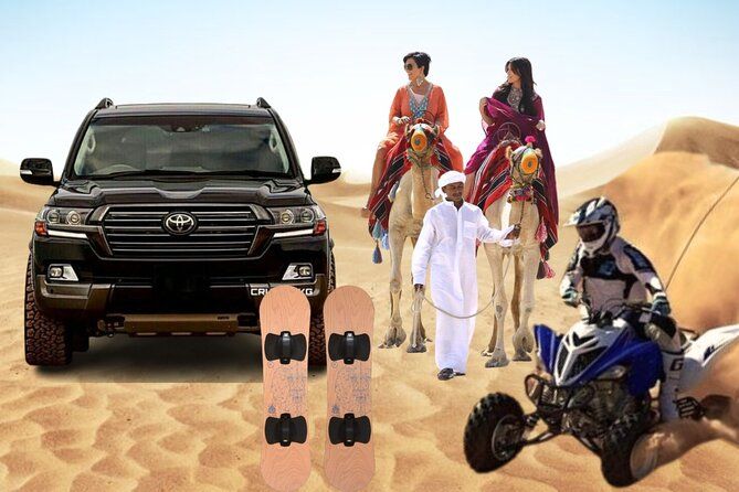 Qatar Dune Bashing Safari, Camel, Surfing, Optional Quad Bike