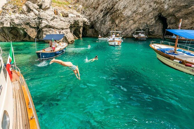 From Sorrento: Capri Boat Tour with Optional Blue Grotto Visit