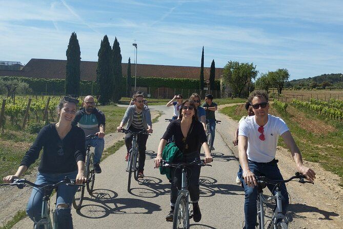 From Sitges: Bike Tour and Winery Visit with Free Hotel Pick Up.