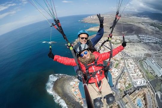 Tandem Paragliding Flight in South Tenerife