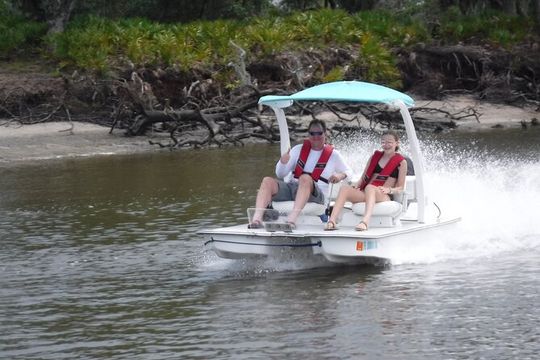 Drive your Own 2 Seat Fun Go Cat Boat on Marco Island