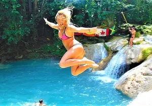 Blue Hole & Secret Falls Day-Trip with Shopping from Grand Palladium