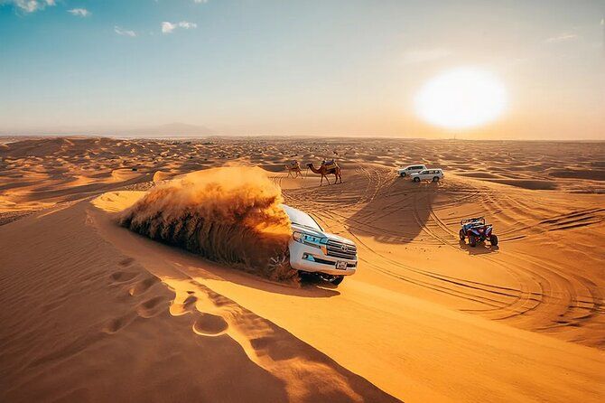 Desert Safari With BBQ Dinner,Quad Ride Falcon Photo Sandboarding
