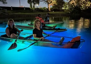 LED Glow in the Dark Clear Kayak or Paddleboard in Paradise