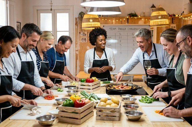 Small-Group Paella Class, Tapas & Market Tour Central Barcelona