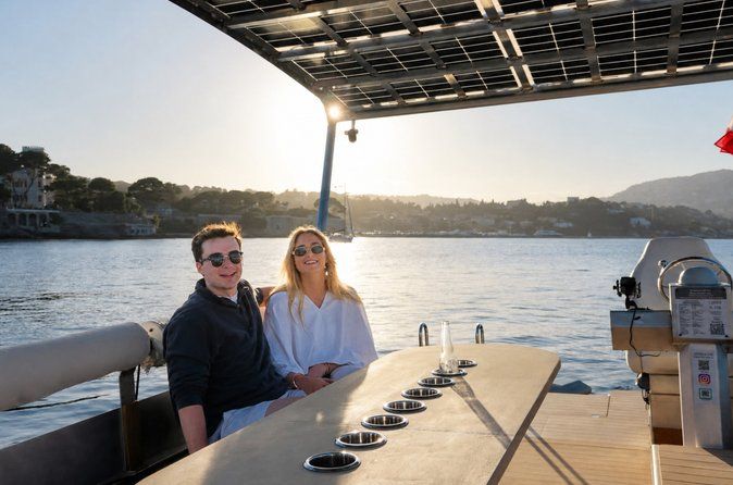 Private Sunset Tour in Solar Boat near Nice and Monaco