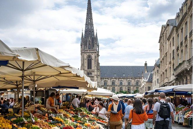 Original Bordeaux Old Town & Market Food Tour with wine tasting