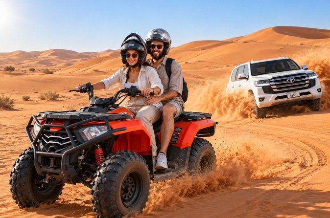 Dubai Morning Red Dunes Safari, Quad Bike, Camel & Sandboarding