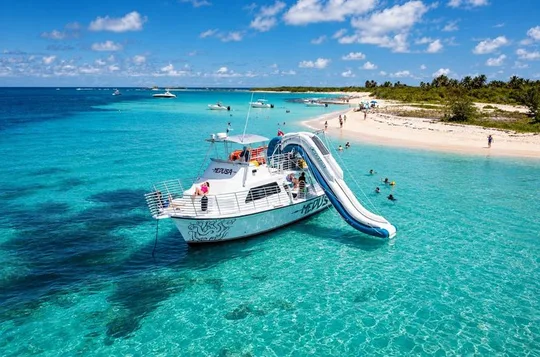 Icacos or Vieques All-Inclusive Snorkel & Waterslide Boat Tour