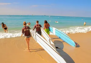 Semi-Private Surf Lesson for 2 or 3 people on Waikiki Beach