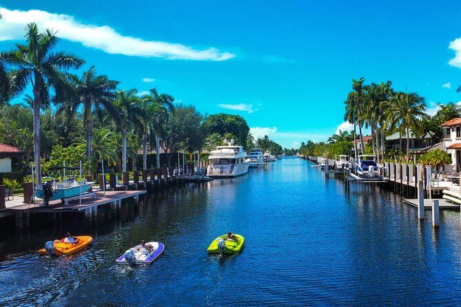 Ft. Lauderdale Mini Powerboat Rental. Canal, Yacht, Mansion Tour