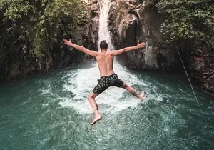 Cliff Jumping and Sliding at Aling Aling Waterfall