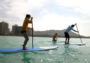 Private Group SUP Lessons for 4 by Waikiki Beachboys at the Royal