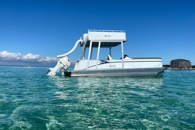 Destin- Private Chartered Slide Pontoon Boat-Up to 6 Guests