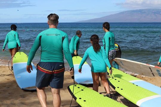 Group Surf Lessons from Kaanapali Beach