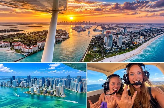 South Beach Miami Aerial Tour : Beaches, Mansions and Skyline