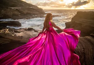 Flying Dress Photoshoot on Oahu