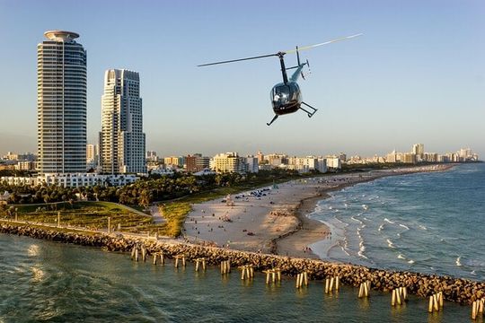 Miami Top-Rated Helicopter Tour: South Beach, Downtown & Islands