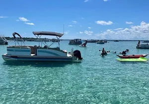 Private Crab Island Pontoon Charter with Inflatables