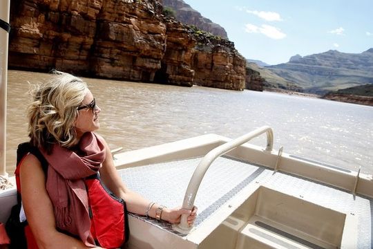 Grand Canyon West Helicopter Tour with VIP Skywalk and Boat Ride