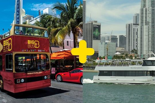 Miami Combo: Open-top Bus Tour and Sightseeing Bay Cruise