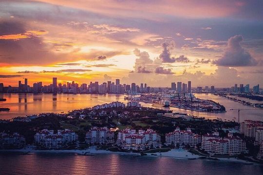 Sunset Miami Beach Private Airplane Tour