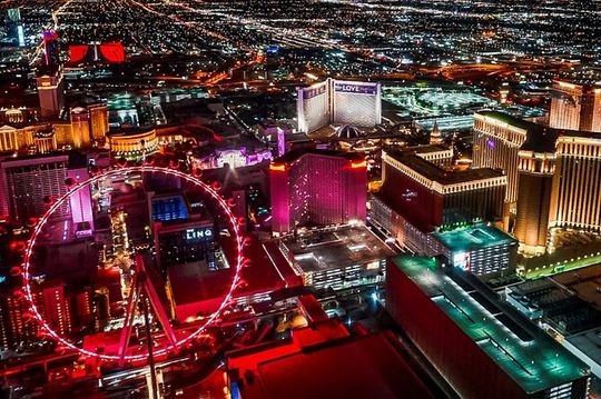 Las Vegas Strip Highlights by Helicopter at Night