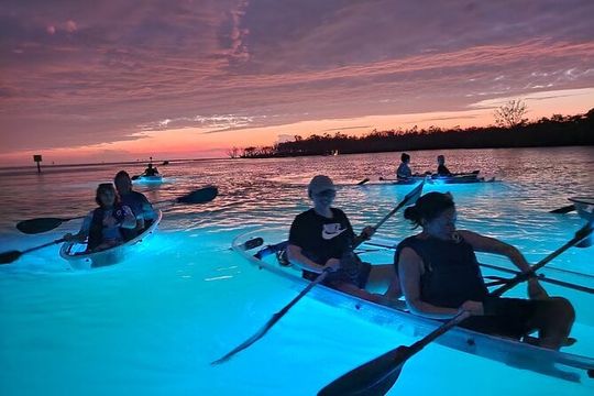Sunset and Glow Clear Kayak Tour in North Naples