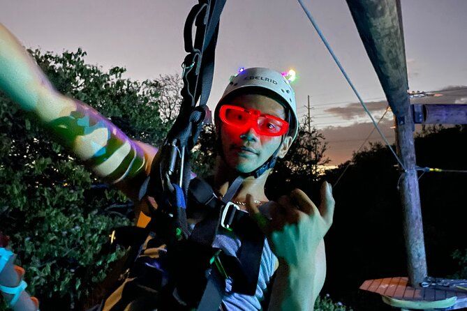 Night Zipline: 3 Zipline Adrenaline Adventure