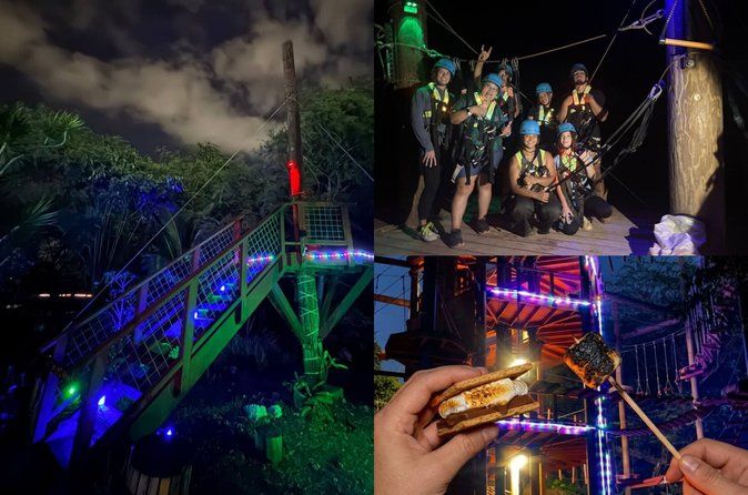 Night Zipline: 3 Zipline Adrenaline Adventure