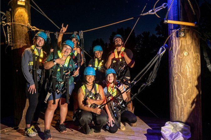 Night Zipline: 3 Zipline Adrenaline Adventure