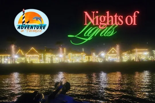 Nights of Lights Private Boat Tour St. Augustine, max 6 passenger