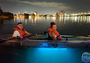 Date Night LED Glow Clear Kayak or Paddleboard & Champagne