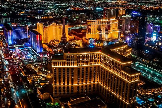 Las Vegas Night Flight with Dinner at Matteo Ristorante