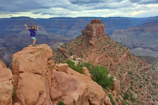 Grand Canyon Sunset Hiking Adventure Deep Below The South Rim