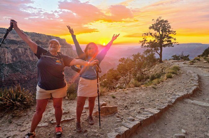 Grand Canyon Sunset Hiking Adventure Deep Below The South Rim
