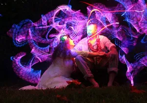 Hawaii Beach Light Painting Photography Session